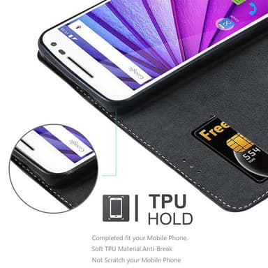 Motorola MOTO G3 Skal Fodral Case (Svart)