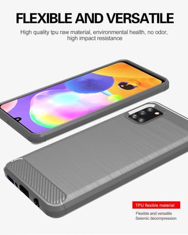 Samsung Galaxy A31 Skal Fodral Case (Grå)
