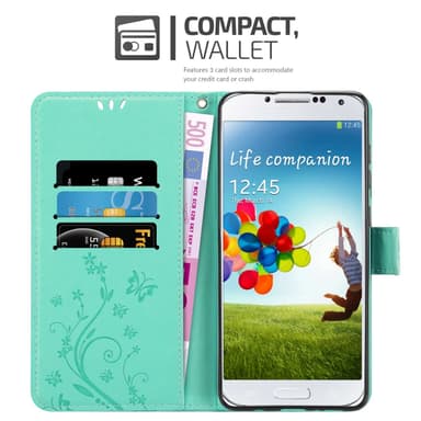 Samsung Galaxy S4 Plånboksfodral Skal (Turkos)