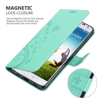 Samsung Galaxy S4 Plånboksfodral Skal (Turkos)