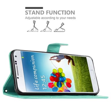 Samsung Galaxy S4 Plånboksfodral Skal (Turkos)