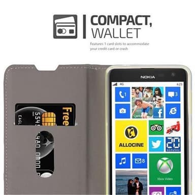 Nokia Lumia 625 Plånboksfodral Skal (Blå)