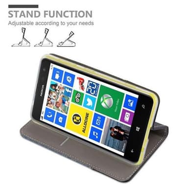 Nokia Lumia 625 Plånboksfodral Skal (Blå)