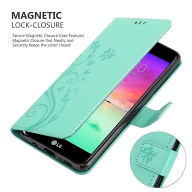 LG K10 2017 Plånboksfodral Skal (Turkos)