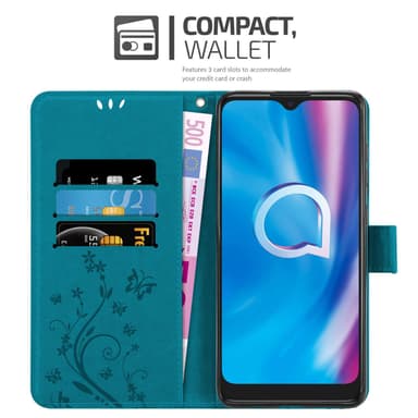 Alcatel 1S 2020 Plånboksfodral Skal (Blå)