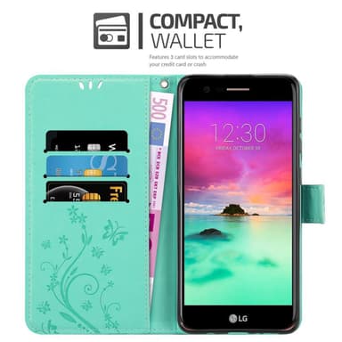 LG K10 2017 Plånboksfodral Skal (Turkos)
