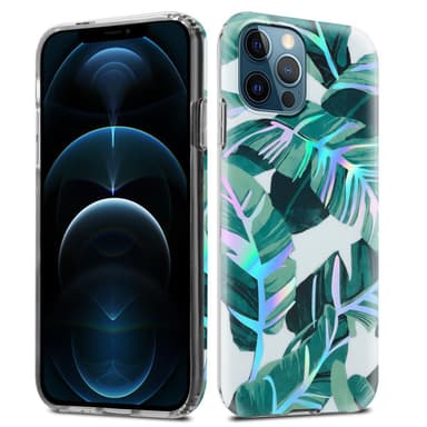 iPhone 12 PRO MAX Fodral Skal Blommor (Vit)