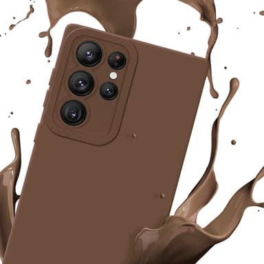 Samsung Galaxy S22 ULTRA Skal Fodral Case (Brun)