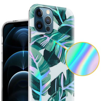 iPhone 12 PRO MAX Fodral Skal Blommor (Vit)