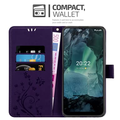 Nokia G11 / G21 Plånboksfodral Skal (Lila)