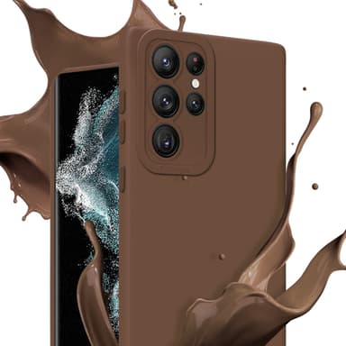 Samsung Galaxy S22 ULTRA Skal Fodral Case (Brun)
