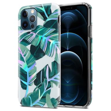 iPhone 12 PRO MAX Fodral Skal Blommor (Vit)
