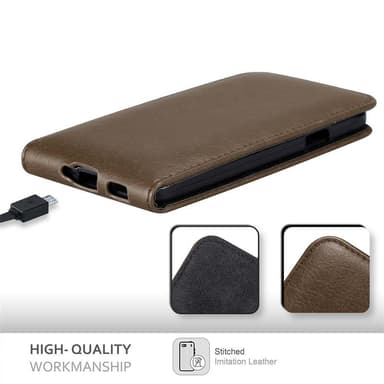 Samsung Galaxy ALPHA Flipfodral Skal (Brun)