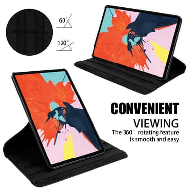 iPad PRO 2018 (12.9 tum) Skal Fodral Case (Svart)