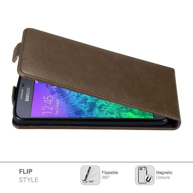 Samsung Galaxy ALPHA Flipfodral Skal (Brun)
