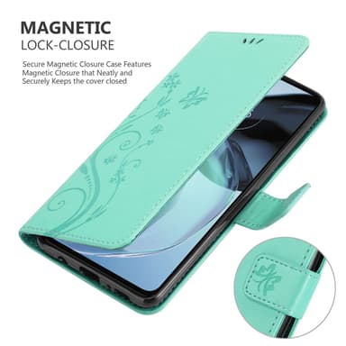 Motorola MOTO G72 Plånboksfodral Skal (Turkos)