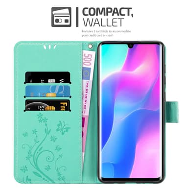 Xiaomi Mi NOTE 10 LITE Plånboksfodral Skal (Turkos)