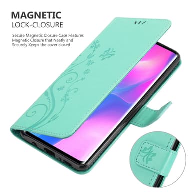 Xiaomi Mi NOTE 10 LITE Plånboksfodral Skal (Turkos)