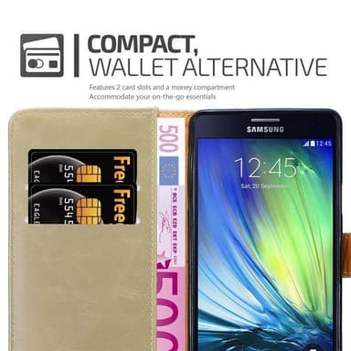 Samsung Galaxy A7 2015 Plånboksfodral Skal (Brun)