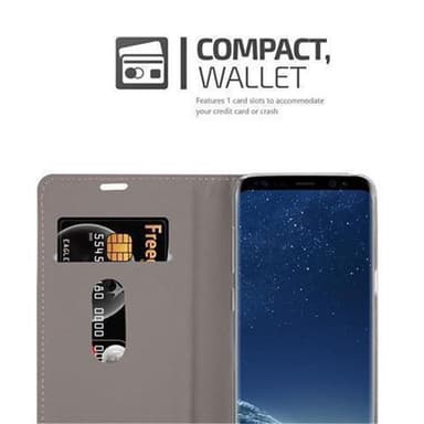 Samsung Galaxy S8 Plånboksfodral Skal (Grå)