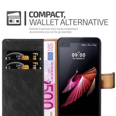 LG X SCREEN Plånboksfodral Skal (Svart)