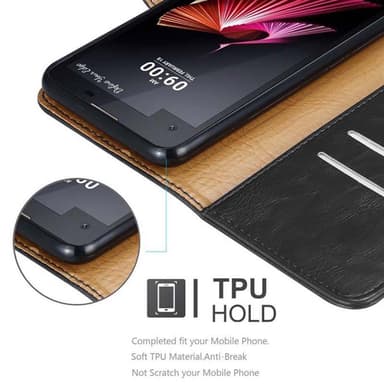 LG X SCREEN Plånboksfodral Skal (Svart)