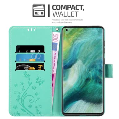 Oppo FIND X2 Plånboksfodral Skal (Turkos)