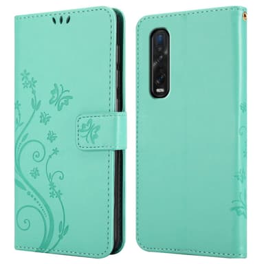 Oppo FIND X2 Plånboksfodral Skal (Turkos)