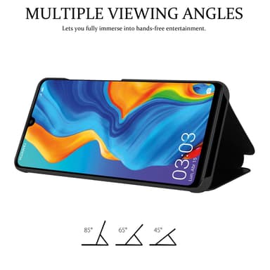 Huawei P30 LITE Plånboksfodral Skal (Svart)