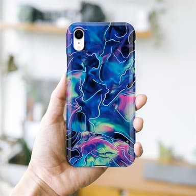 iPhone XR Plånboksfodral Skal (Blå)