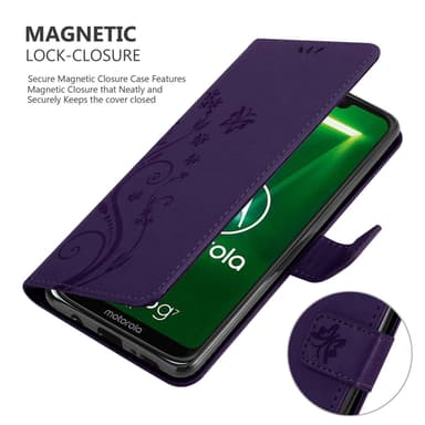 Motorola MOTO G7 POWER Plånboksfodral Skal (Lila)