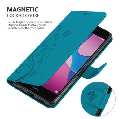 Huawei Y6 PRO 2017 Plånboksfodral Skal (Blå)