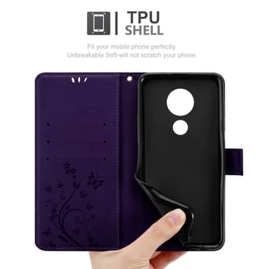 Motorola MOTO G7 POWER Plånboksfodral Skal (Lila)