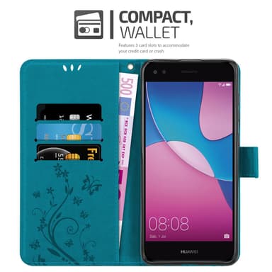 Huawei Y6 PRO 2017 Plånboksfodral Skal (Blå)