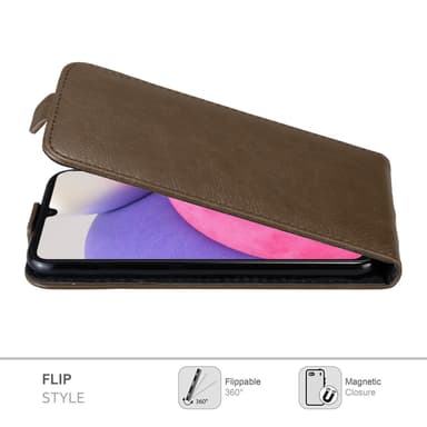 Samsung Galaxy A33 5G Flipfodral Skal (Brun)