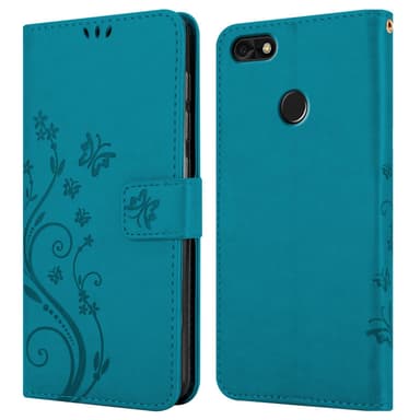 Huawei Y6 PRO 2017 Plånboksfodral Skal (Blå)