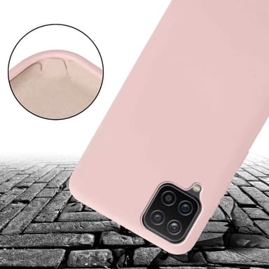 Samsung Galaxy A12 / M12 Skal Fodral Kedja (Rosa)