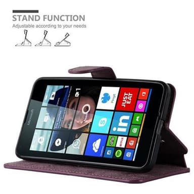 Nokia Lumia 640 Plånboksfodral Skal (Röd)