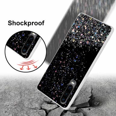 Huawei P30 Skal Fodral Case (Svart)