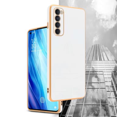 Oppo Reno4 PRO Skal Fodral Case (Vit)