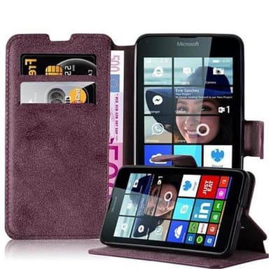 Nokia Lumia 640 Plånboksfodral Skal (Röd)