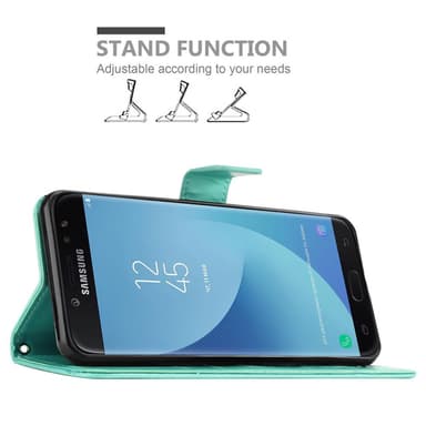 Samsung Galaxy J7 2018 Plånboksfodral Skal (Turkos)