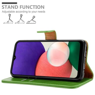 Samsung Galaxy A22 5G Plånboksfodral Skal (Grön)