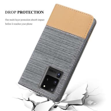 Samsung Galaxy S20 ULTRA Plånboksfodral Skal (Grå)
