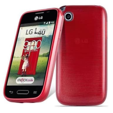LG L40 Skal Fodral Case (Röd)