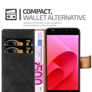 Asus ZenFone 4 Selfie PRO Plånboksfodral Skal (Svart)