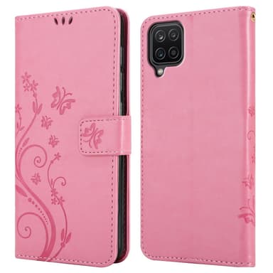 Samsung Galaxy A12 / M12 Plånboksfodral Skal (Rosa)