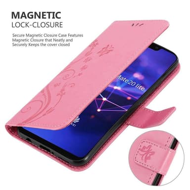 Huawei MATE 20 LITE Plånboksfodral Skal (Rosa)
