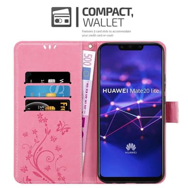 Huawei MATE 20 LITE Plånboksfodral Skal (Rosa)