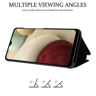 Samsung Galaxy A12 / M12 Plånboksfodral Skal (Svart)
